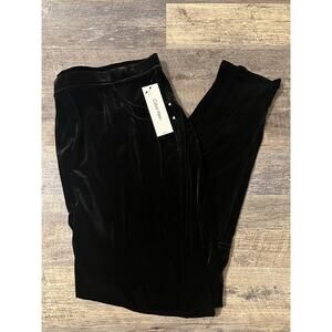 Calvin Klein Women's Black Velvet Stretch Slim Leg Modern Leggings Size 3X NWT